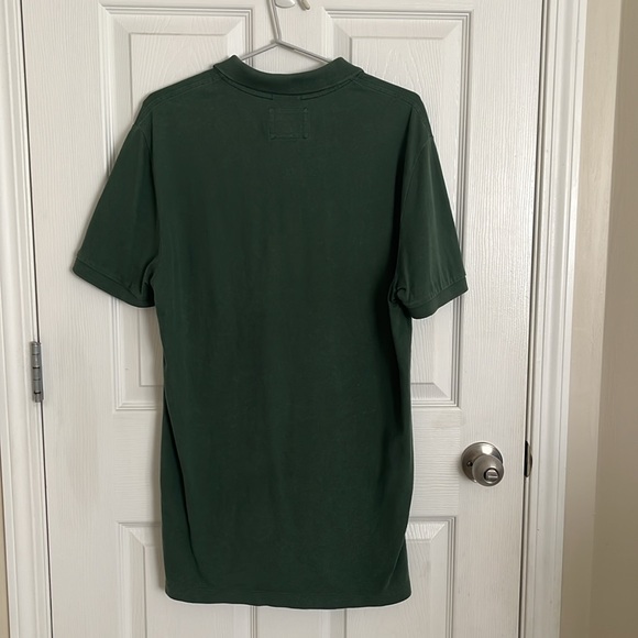Green Stretch Pique Polo Shirt | Express | Size Medium - Picture 2 of 4